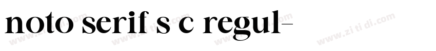noto serif s c regul字体转换